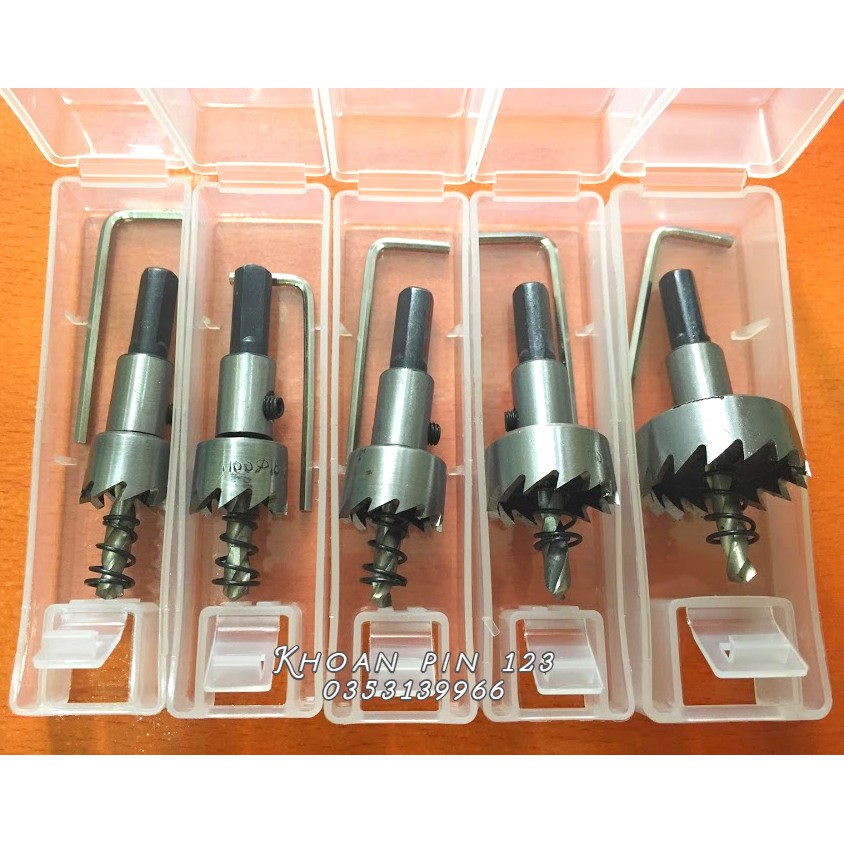 Mũi Khoan Khoét Lỗ Hợp Kim Hss Cao Cấp 5 Mũi 16 - 18.5 - 20 - 25 - 30mm