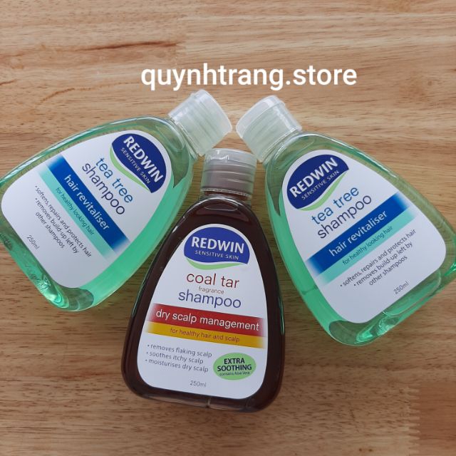 Dầu gội chống gàu, nấm, giảm nhờn Redwin Coal Tar / Tea tree Úc