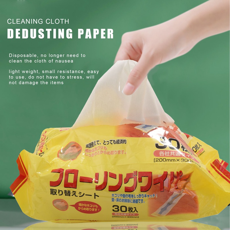 Set 5 gói 30 khăn lau bụi bằng vải lanh tĩnh điện dùng một lần