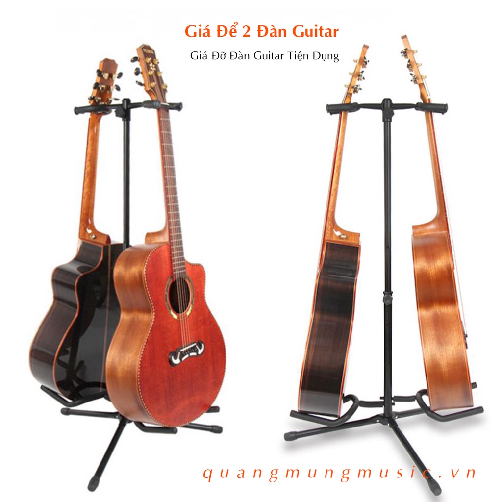 Giá Đỡ 2 Đàn Guitar - Chân Giá Để Hai Đàn Chuyên Dụng Chất Lượng Cao