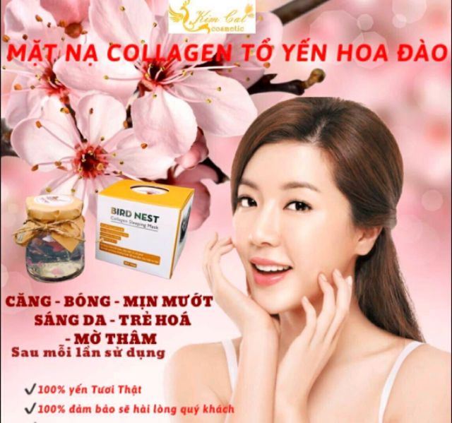 Combo 2 Mặt nạ ngủ Colagen tổ yến hoa đào