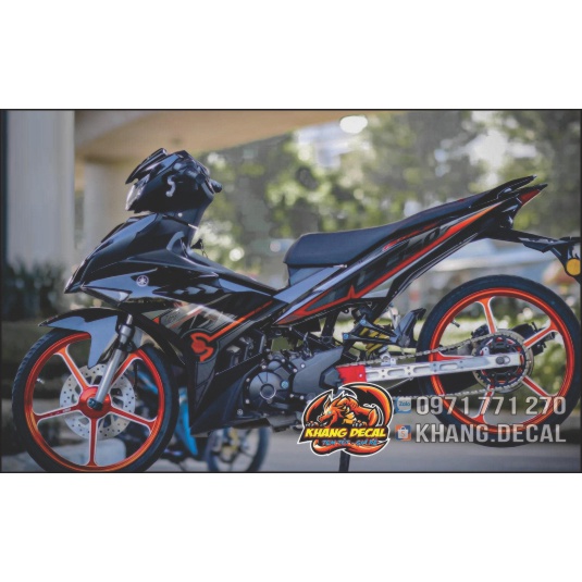 Tem rời Exciter 150 xe đen tem đỏ