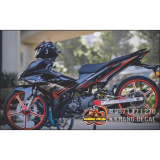 Tem rời Exciter 150 xe đen tem đỏ