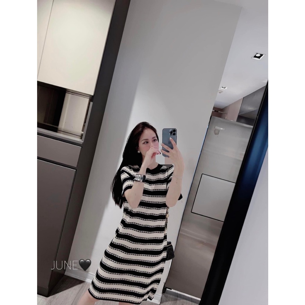 Váy mongtoghi kẻ hàng quảng châu siêu xinh