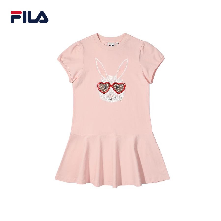 Đầm thun tay ngắn cổ tròn trẻ em Fila Milk On The Rock - FK2OPD2M51F-IPK