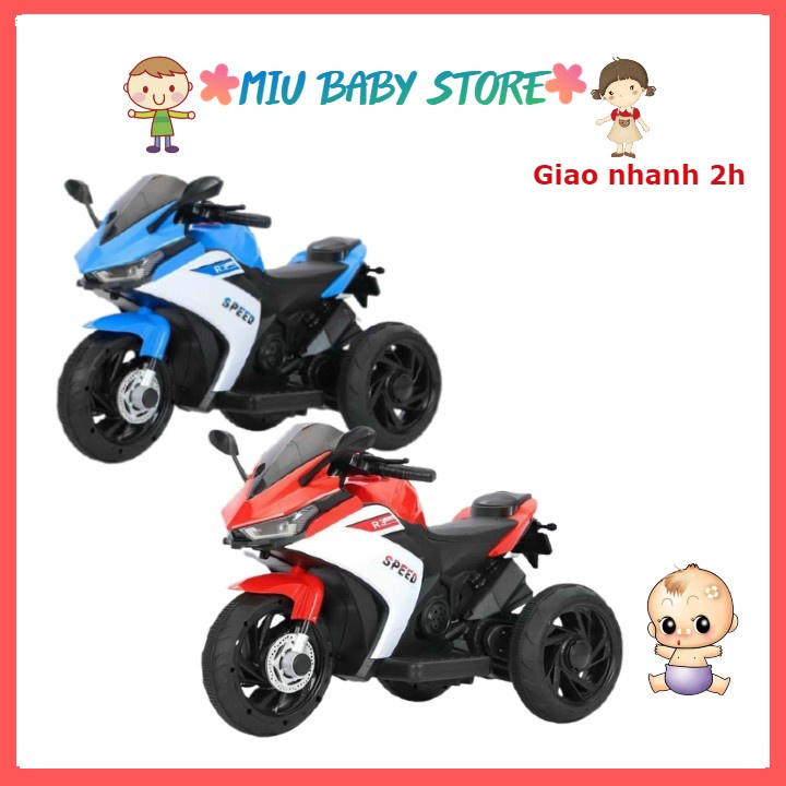 Xe máy điện trẻ em phân khối lớn R3 SPEED xe máy điện kiểu dáng thể thao cho bé moto điện trẻ em cao cấp