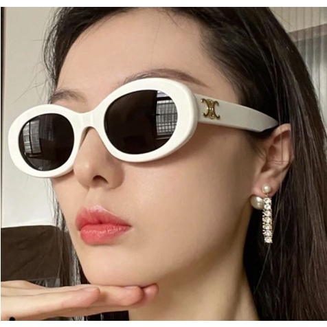 Kính Mát Gọng Oval Phong Cách Vintage Thời Trang Cao Cấp