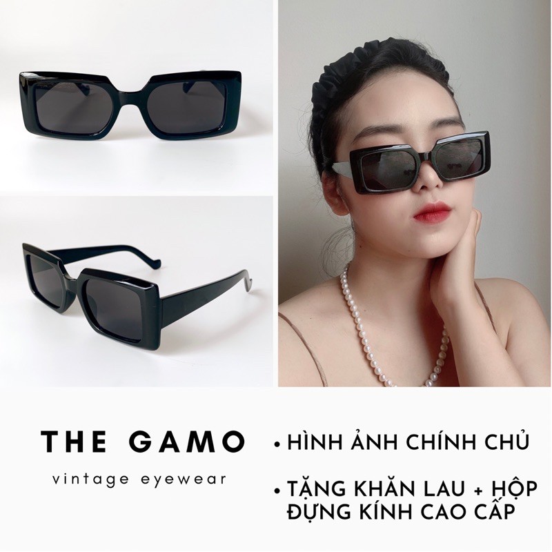 Kính mát kính râm nam nữ THE GAMO phong cách vintage retro unisex gọng hình nhữ nhật | BigBuy360 - bigbuy360.vn