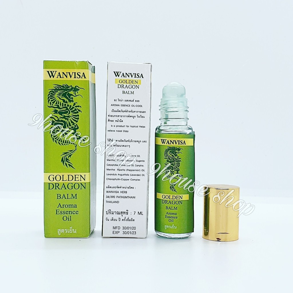 01 Chai Dầu Nước Xanh Con Rồng WANVISA 8ml (Golden Dragon Balm Aroma Essence Oil)