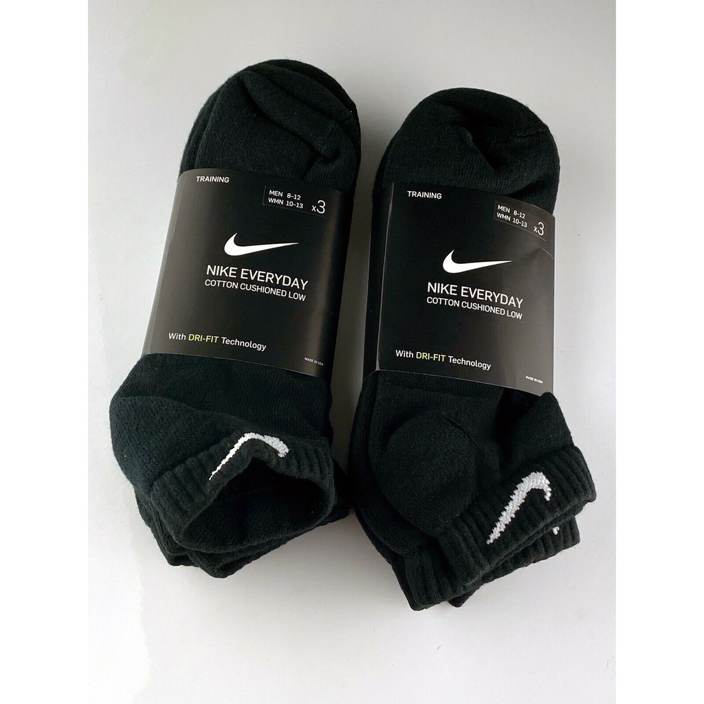 Vớ tất Nike Dri-fit Everyday Cushion Black (SX7666 / SX7669 / SX7670) chính hãng