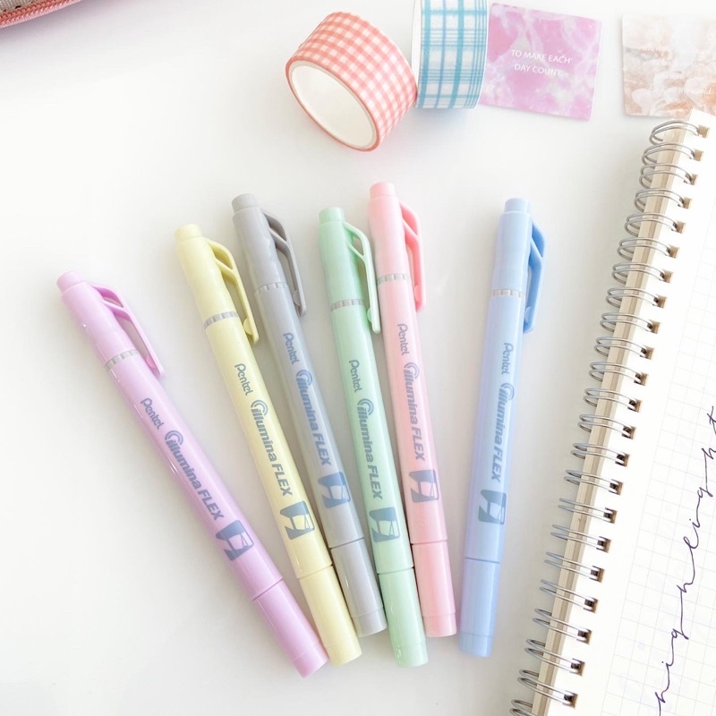 (lẻ cây) BÚT ĐÁNH DẤU 2 ĐẦU HIGHLIGHT PENTEL MÀU PASTEL