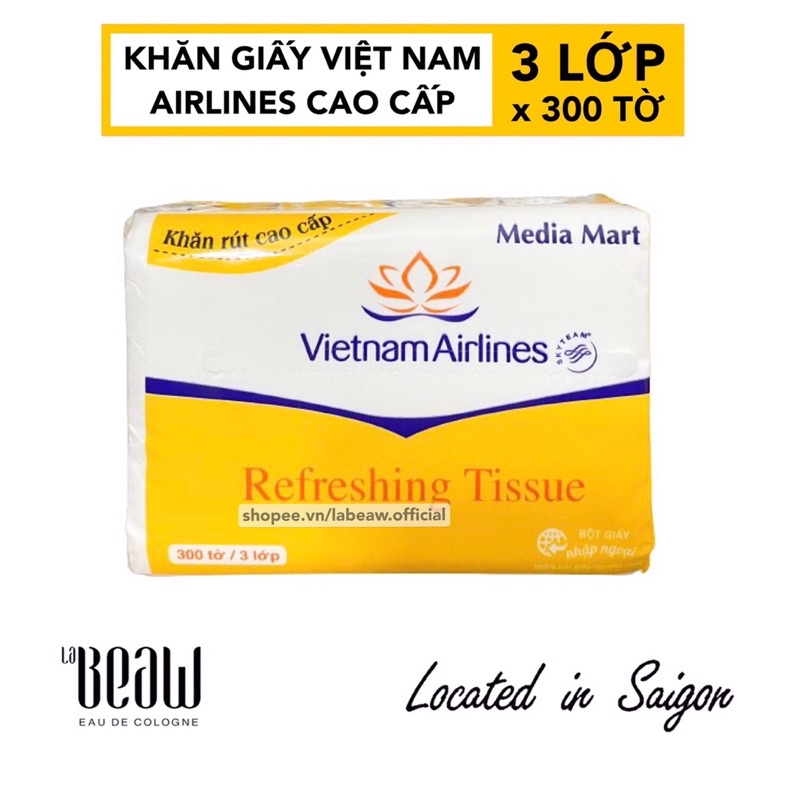 Khăn giấy VNAL 300 tờ x 3 lớp mềm mịn không bụi