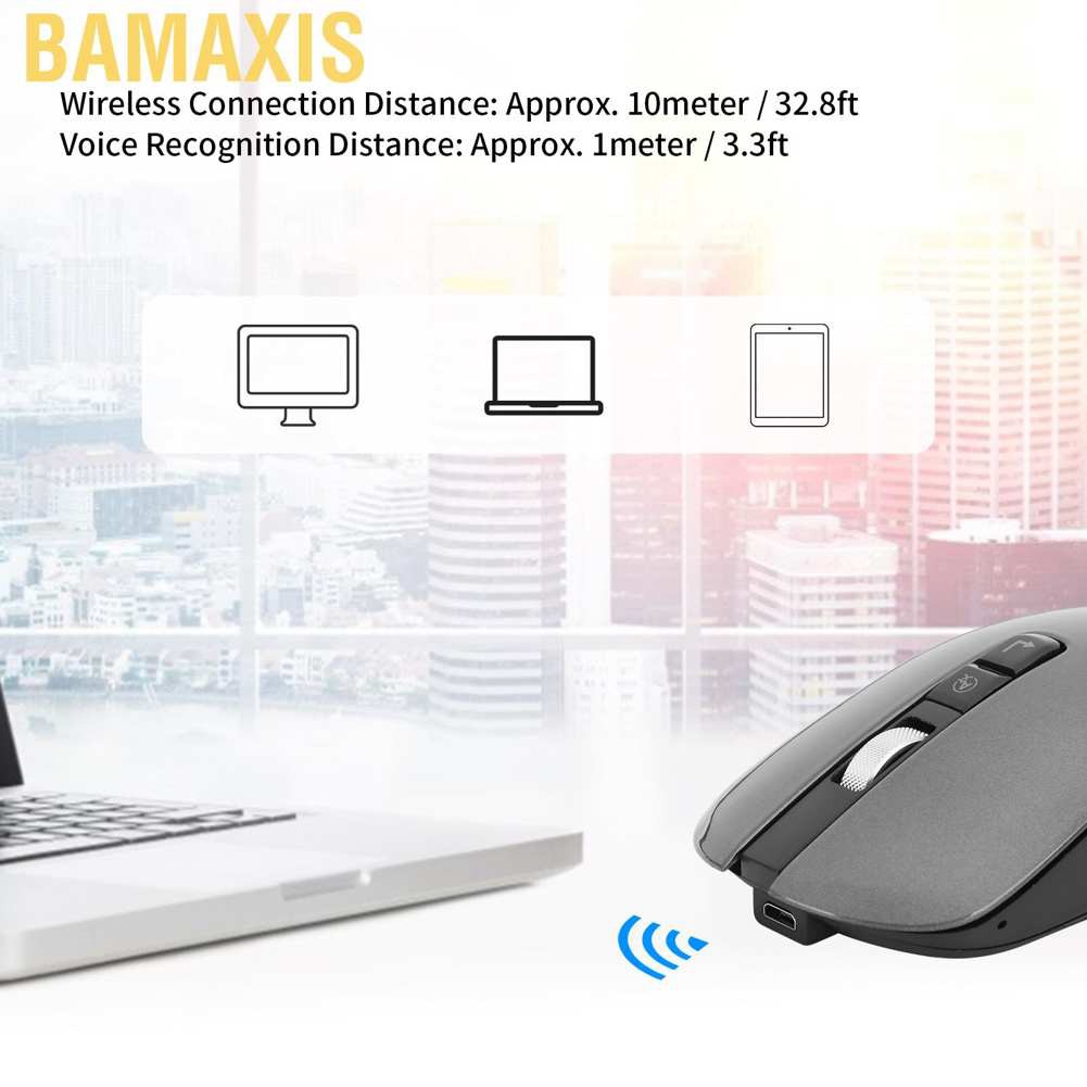 Bamaxis Wireless Mouse Intelligent Voice Translation Rechargeable Laptop Computer Universal V8