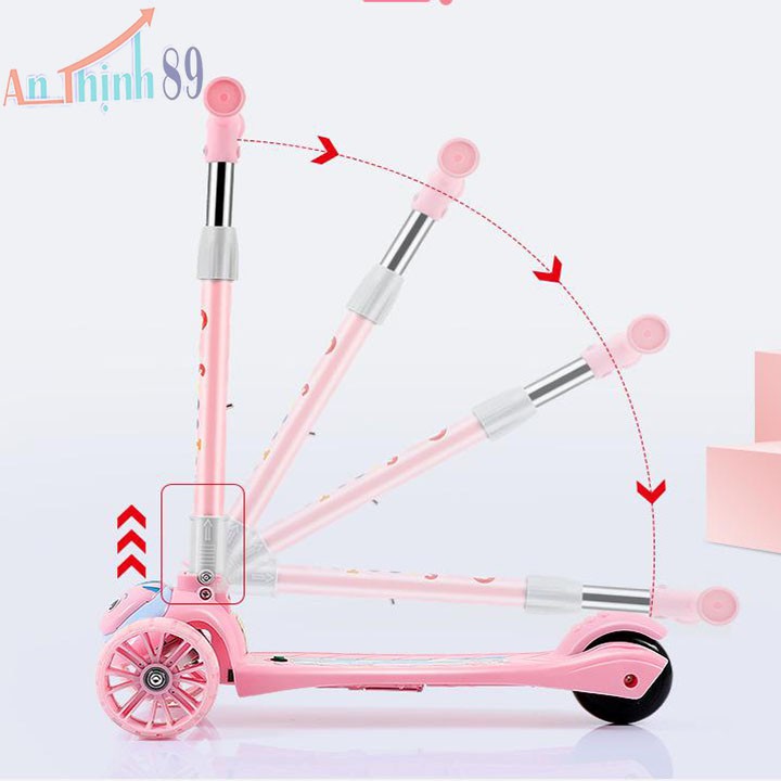 xe trượt scooter trẻ em - xe scooter phát nhạc 3 bánh, bánh xe phát sáng