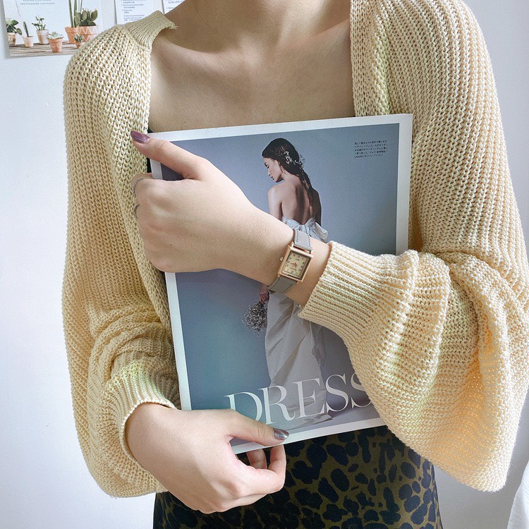 Đồng hồ nữ thương hiệu DOU.KOU mặt vuông phong cách vintage nhẹ nhàng - DHV15 | BigBuy360 - bigbuy360.vn
