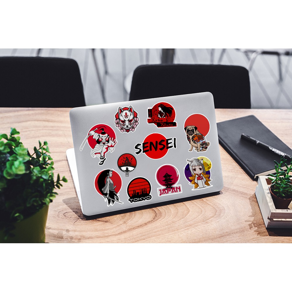 [ Xưởng Bán Sỉ ] Sticker Dán Nón Bảo Hiểm Chủ Đề Japan