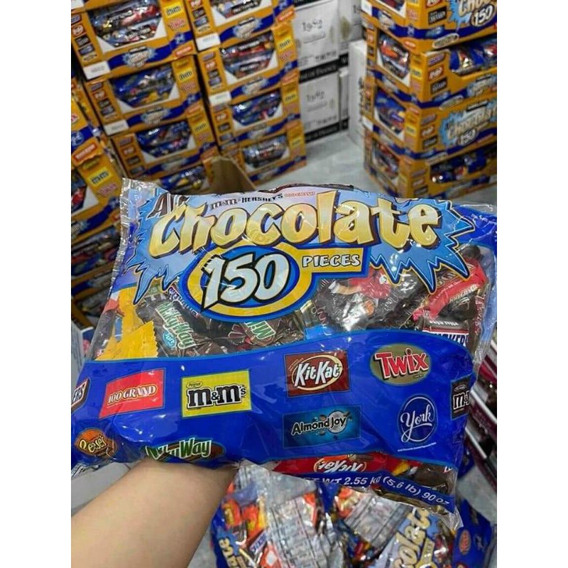 Kẹo Chocolate hỗn hợp 150 viên Kirkland 2.55kg của Mỹ