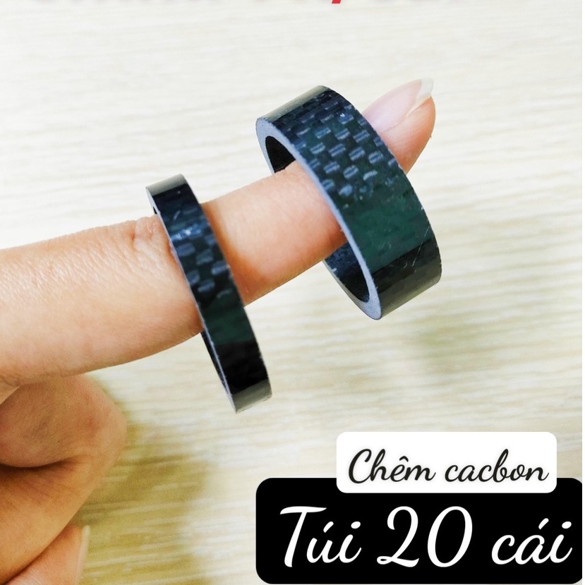 Vòng Chêm Cổ Cacbon 28.8mm 2 Cỡ / 5mm/10mm Cho Xe Đạp
