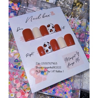 Nailbox thiết kế - Nailbox nâu bò sữa siêu đáng yêu