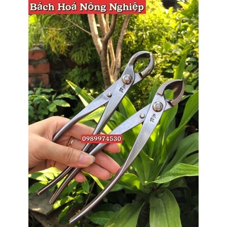Combo kìm cạp tròn + kìm cạp xéo thép trắng không gỉ ,cao cấp, cn nhật bản , chuyên dùng cắt cây cảnh, cây bonsai
