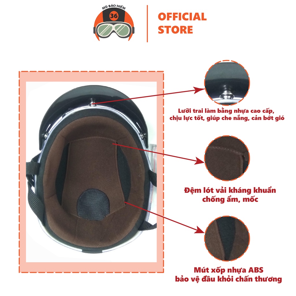 Combo mũ bảo hiểm GRS A102 kèm kính A7