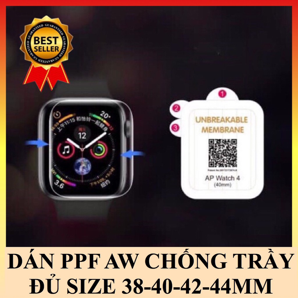 Ppf apple watch,phụ kiện cho đồng hồ thông minh,chống trầy tự phục hồi hết xước,các size 38,42,40,44,41,45mm