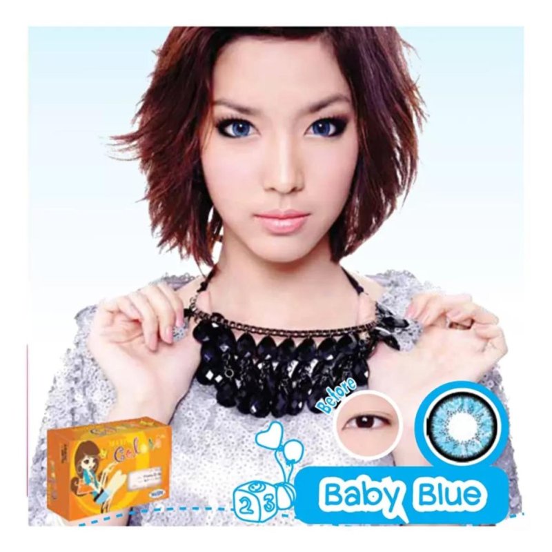 Kính áp tròng màu Maxim Colors Baby Blue Hàn Quốc có độ ( 0.00 - 9.00)