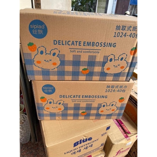 Thùng 40 gói giấy ăn không mùi