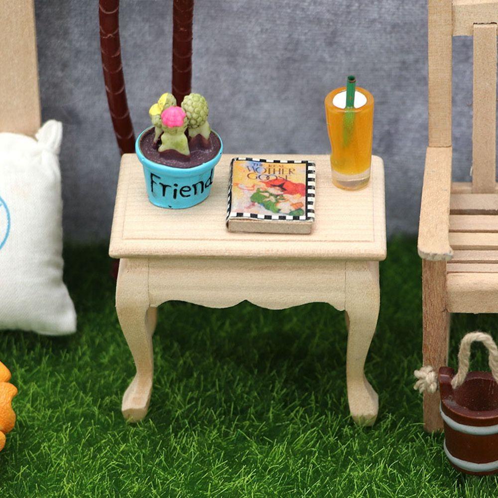 BEBETTERM Bàn Cà Phê Mini 5.8 * 3.8 * 5cm Trang Trí Nhà Búp Bê