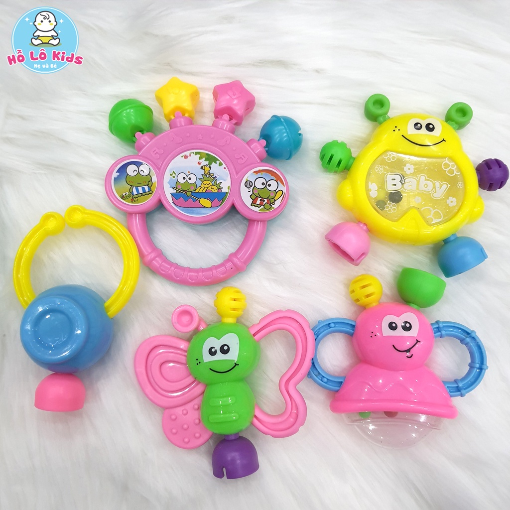 Bộ xúc xắc cho bé 7 món đồ chơi lục lạc vui nhộn Hồ Lô Kids