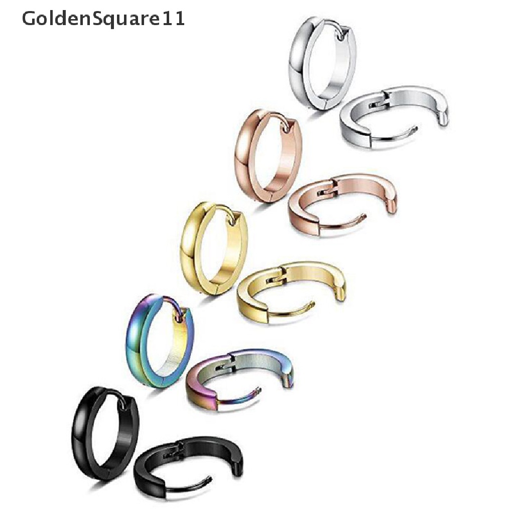 Bông Tai Dạng Kẹp Bằng Thép Không Gỉ Phong Cách Punk Goldsquare11