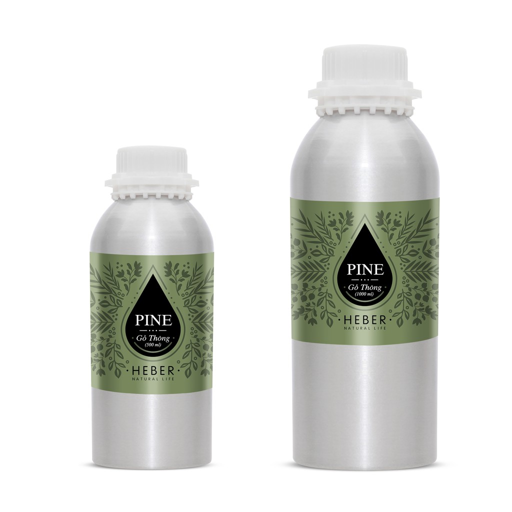 (Chai Lớn 500ml/1000ml)Tinh Dầu Gỗ Thông Pine Heber Natural Life, Cao Cấp Nhập Khẩu, Thiên Nhiên Nguyên Chất