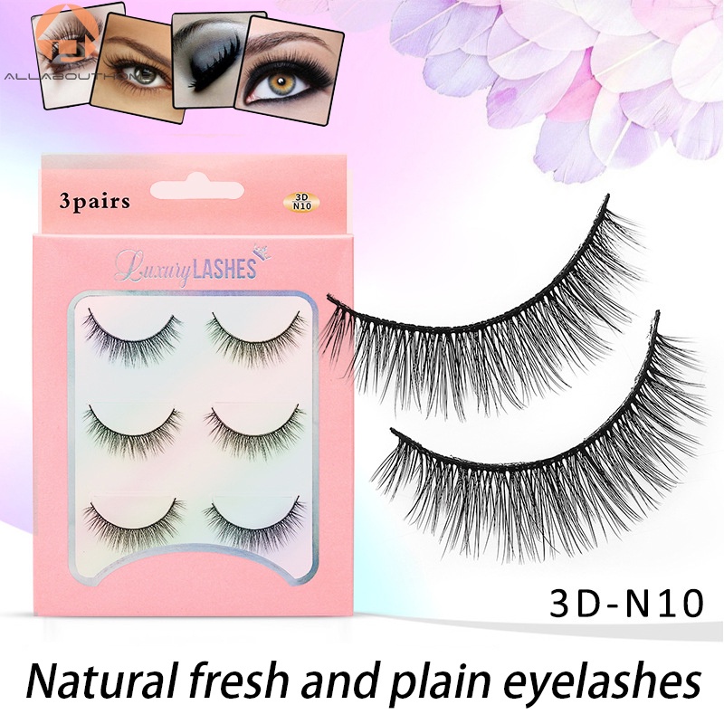 3 Cặp mi giả nhiều lớp dùng nối mi
