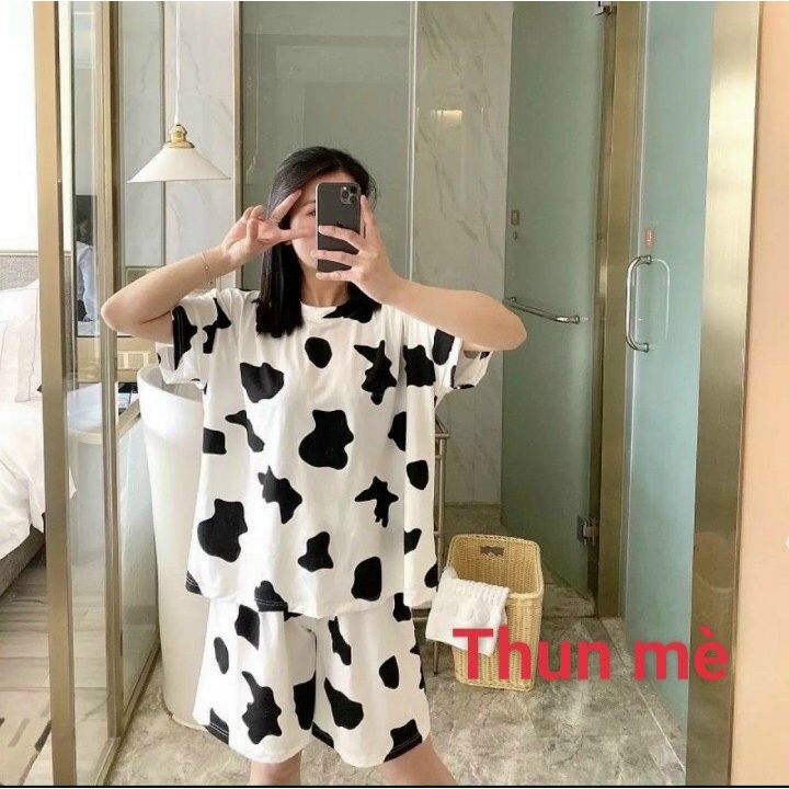 SET Quần Áo BÒ SỮA Đủ size Unisex dành cho nam nữ Đều Mặc Được Đồ Bộ Mặc Nhà Tay Lỡ siêu Hot Trend, Phong Cách, Cá Tính
