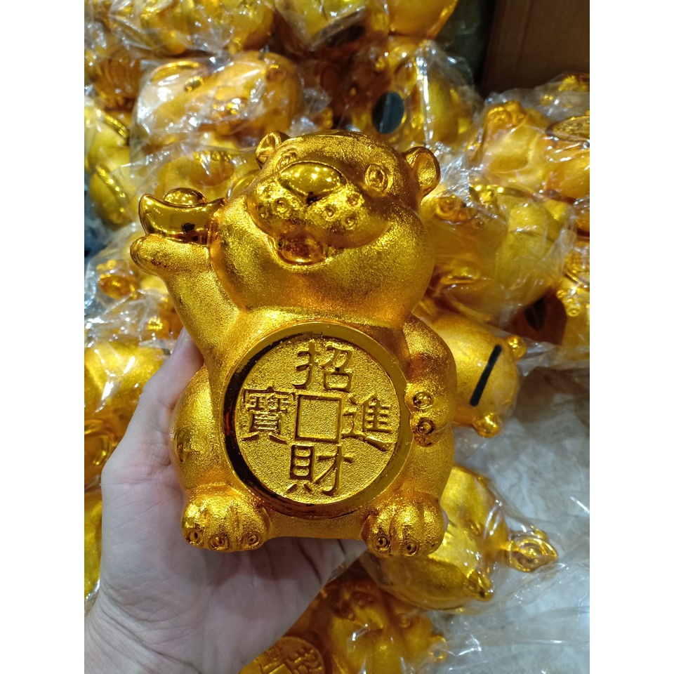 Ống Tiết Kiệm Hình Hổ Vàng Đựng Tiết Kiệm ( Cỡ Nhỏ Cao 13cm)