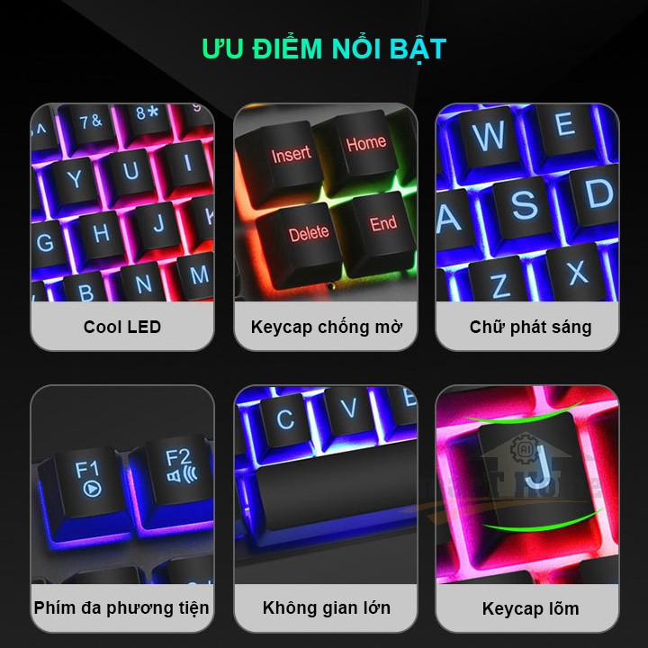 Bàn Phím Máy Tính V4-V5 Pro , Bộ Bàn Phím Chuột LDK V4-V5 Pro Có Dây / Đèn LED Gaming / Thiết Kế Chất Liệu ABS Cao Cấp