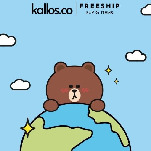 Bộ Bình Nước, Túi, Sổ Starbucks Line Friends Brown Earth Day Water Bottle, Tumbler, Pouch, Keychain - Kallos Vietnam