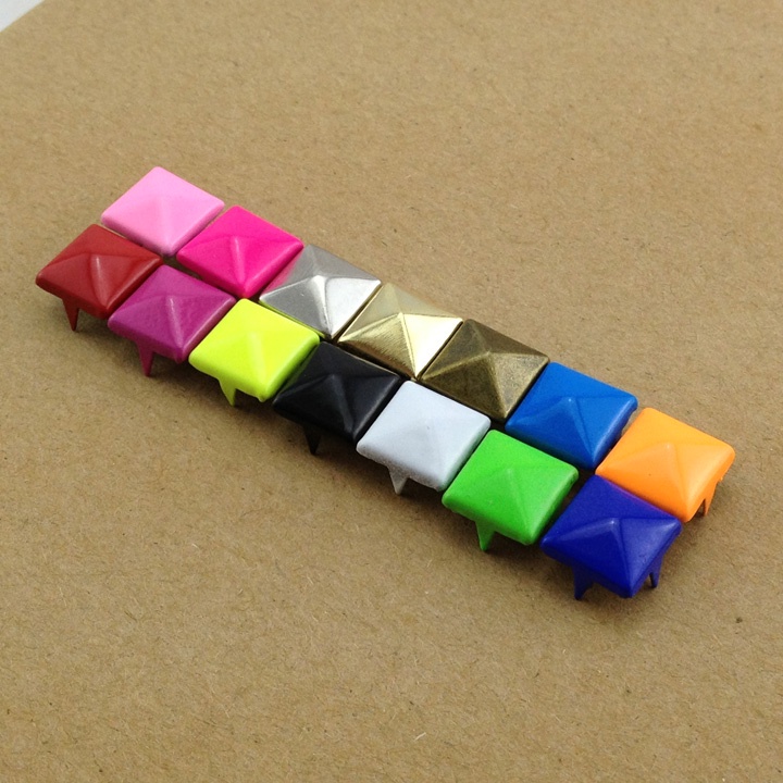 Bộ 100 Đinh Tán Kim Loại 9mm Nhiều Màu Sắc