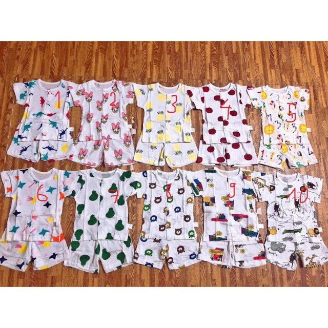 BỘ COTTON THÔNG HƠI XUẤT HÀN dành cho bé 5-16kg QATE56