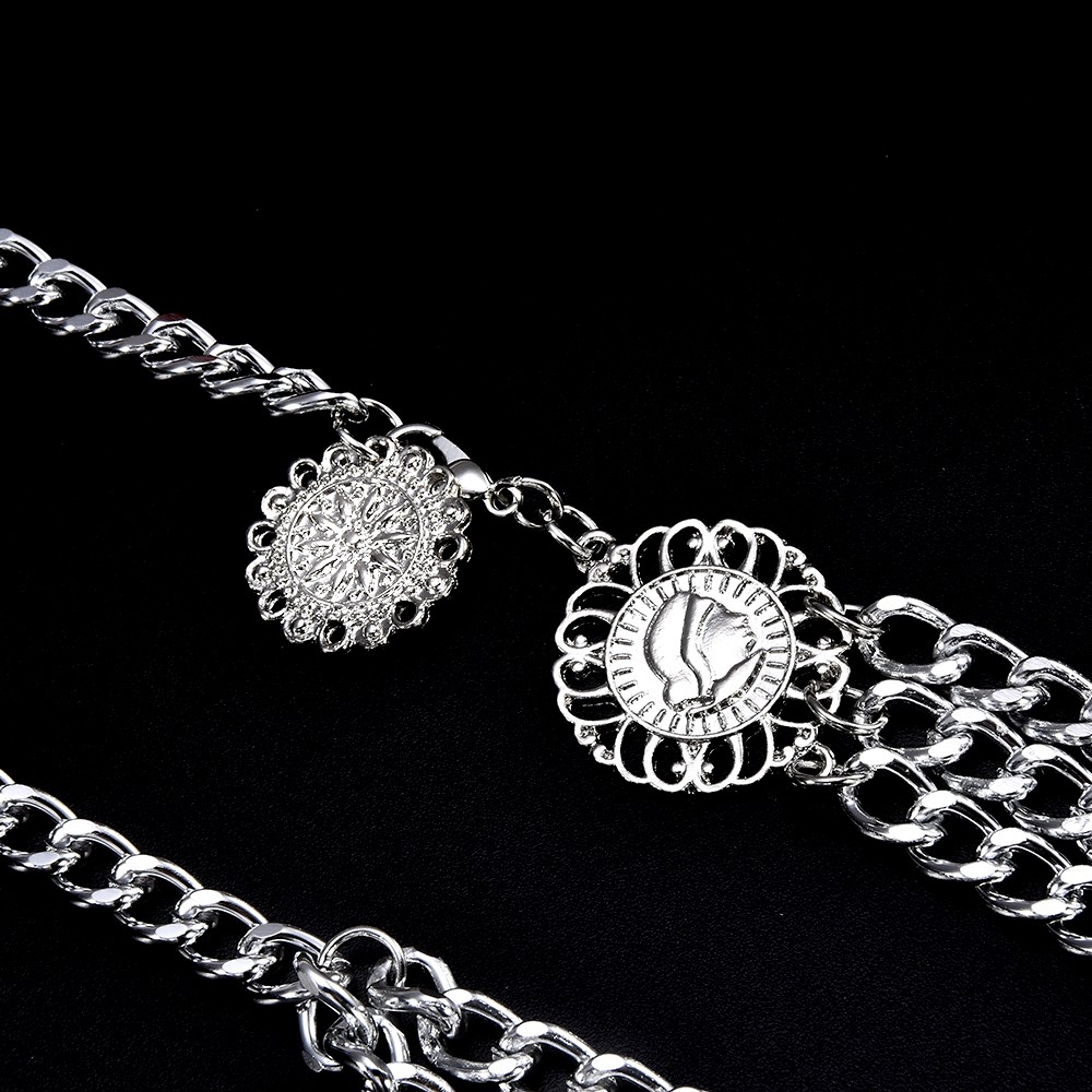 Dây thắt lưng 4 lớp phong cách vintage cá tính thời trang dành cho nữ