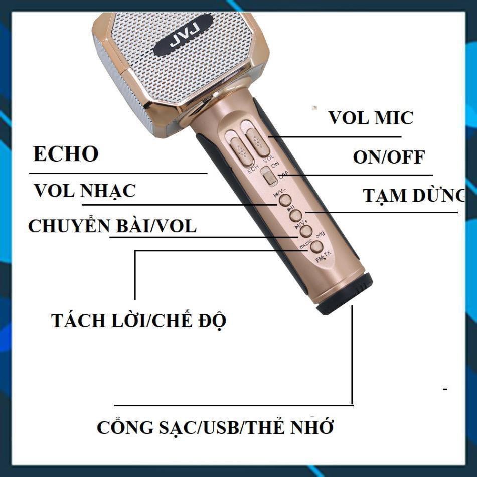 SALE SỐC  Micro Karaoke JVJ SD - 10 không dây kết nối bluetooth hỗ trợ ghi âm pass chuẩn hàng chính hãng