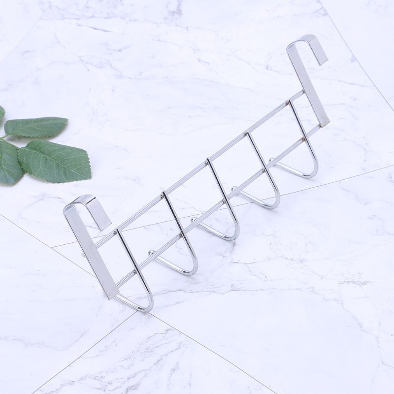 Inste Giá Đỡ 5 Móc Treo Đồ Gắn Cửa Tủ Tiện Dụng Cho Nhà Bếp / Phòng Tắm