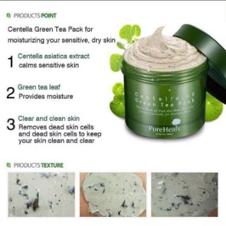 Mặt nạ đất sét rau má + trà xanh ( order )
