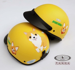 Combo nón Corgi 1/2 kèm kính phi công