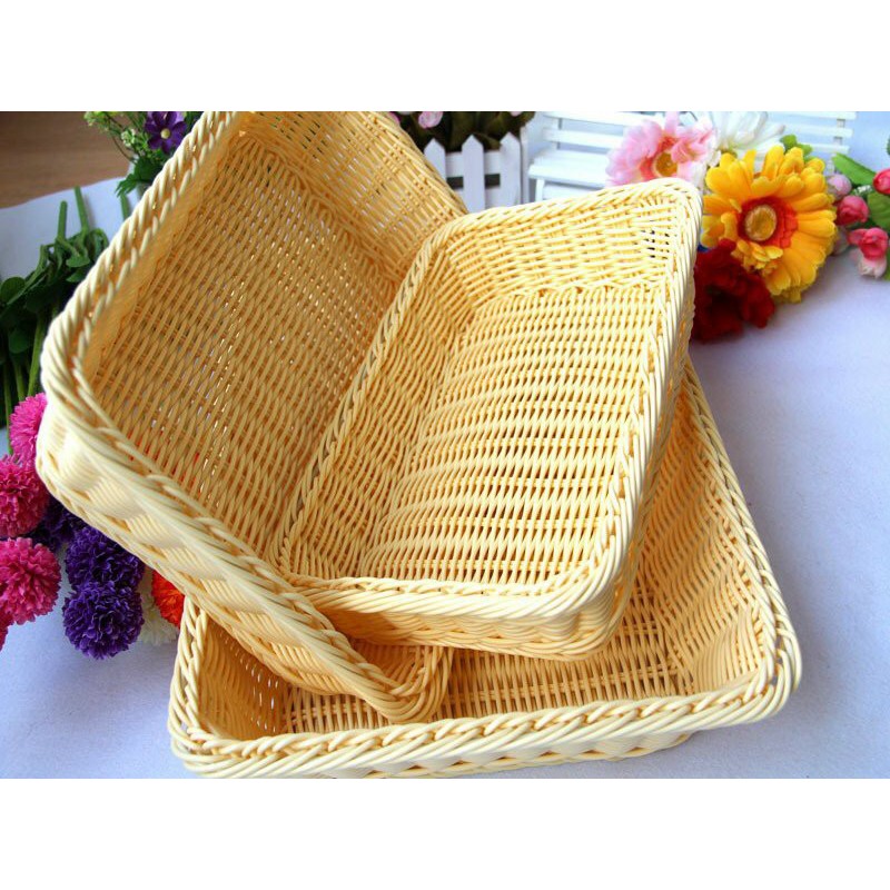 Khay nhựa, khay bánh mỳ, khay đựng thực phẩm, khay bày trái cây, giỏ quà Tết phong cách Nhật bản  hình chữ nhật