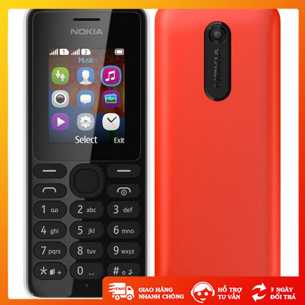 Điện thoại nokia 107 2 sim 2 sóng pin cực trâu hỗ trợ thẻ nhớ