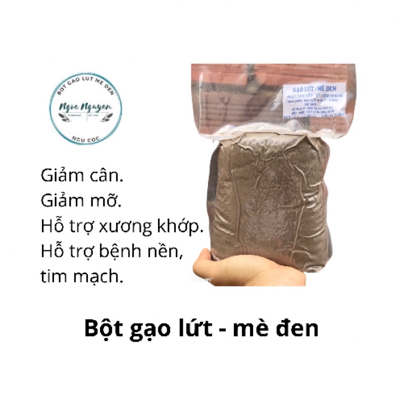 Bột gạo lứt mè đen giảm cân, thực phẩm dinh dưỡng, tăng cường sức khỏe Ngọc Nguyễn 1kg