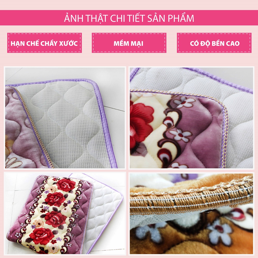 Đệm ghế nhung, đệm ghế sofa, thảm ghế nhung nỉ trần 3 món loại đẹp - Mặt sau chống trơn trượt