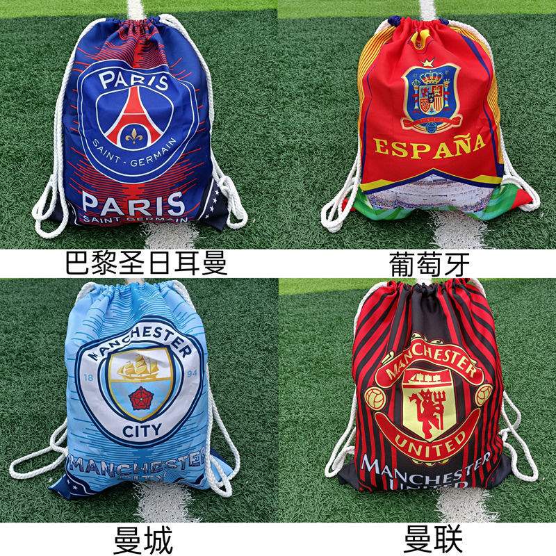 Túi bóng đá túi bóng đá túi bóng đá Túi dây rút Túi bóng đá ba lô học sinh túi bóng đá Real Madrid Barcelona Juve Manchester United❥túi cối đi biển/balo dây rút nam/balo đựng giày đá bóng/túi đựng giày dây rút
