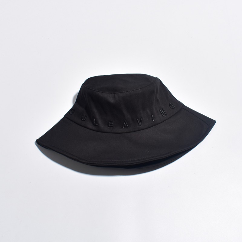 Nón Tai Bèo Vành Rộng Thêu Chữ Đơn Giản Thời Trang Nhật Bản Cho Nữ